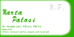 marta palosi business card